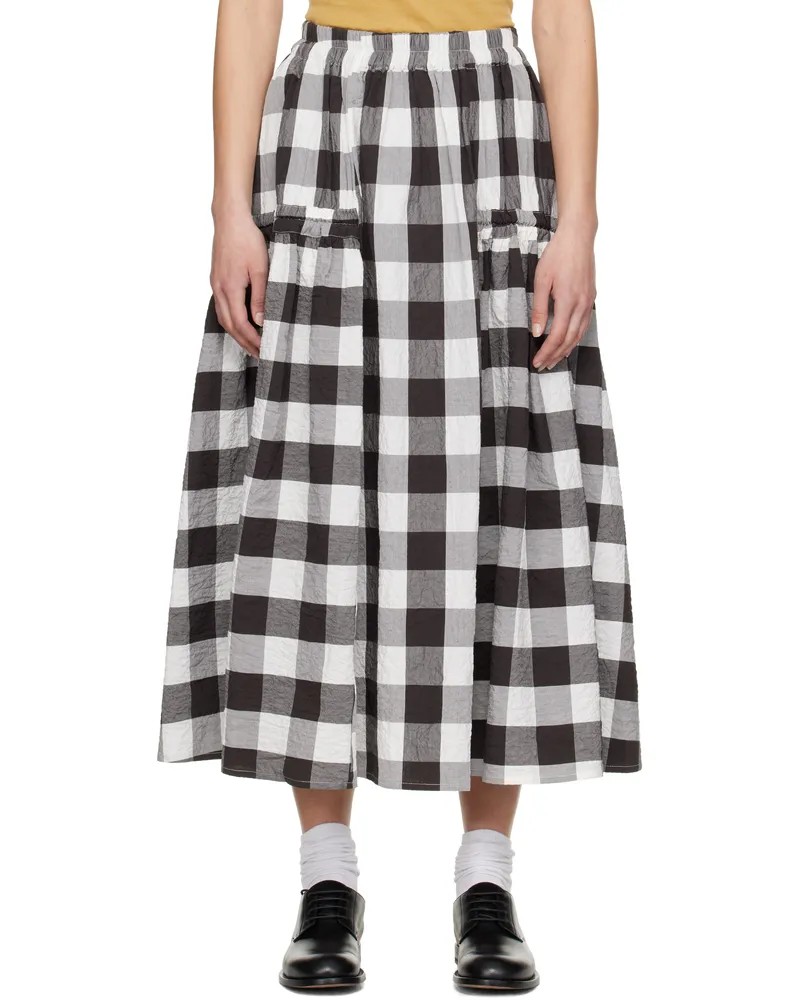 Toogood White & Brown 'The Harvester' Midi Skirt Tablecloth