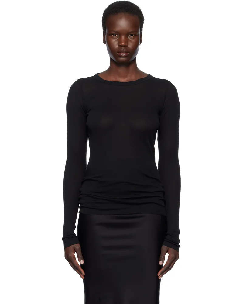 Rick Owens Black Hollywood Rib LS T-shirt 09