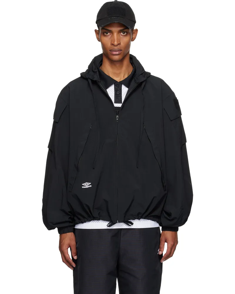 Umbro Black Tactical Windbreaker Jacket Black
