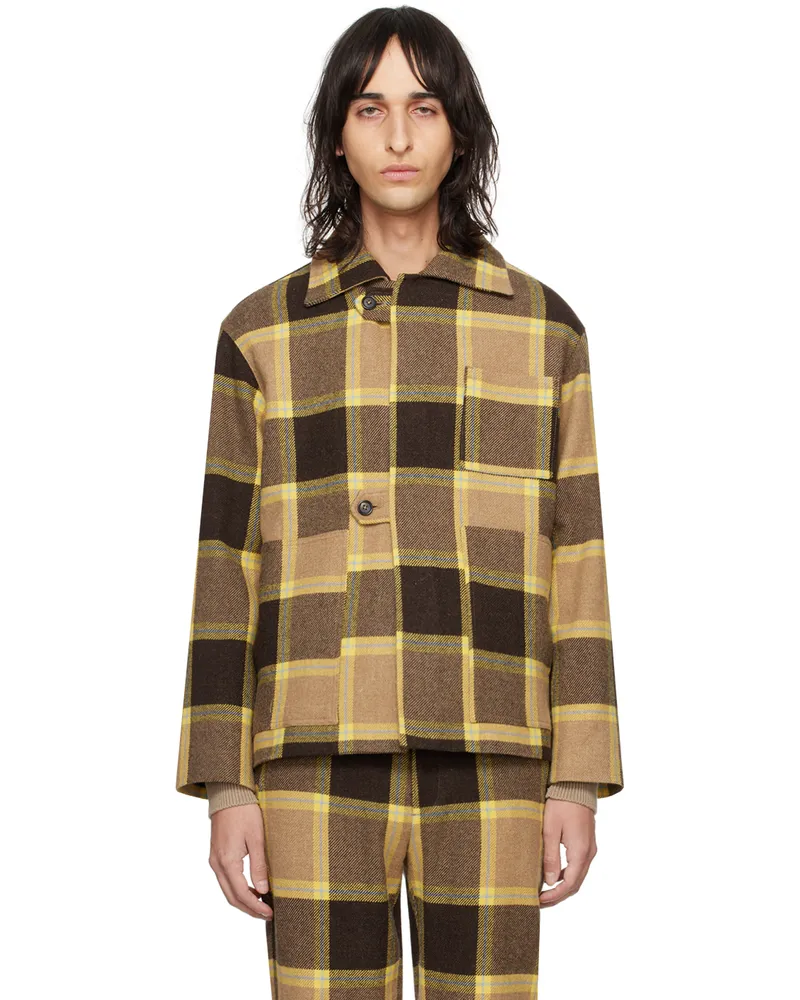 BODE Brown Charleston Plaid Jacket Multi
