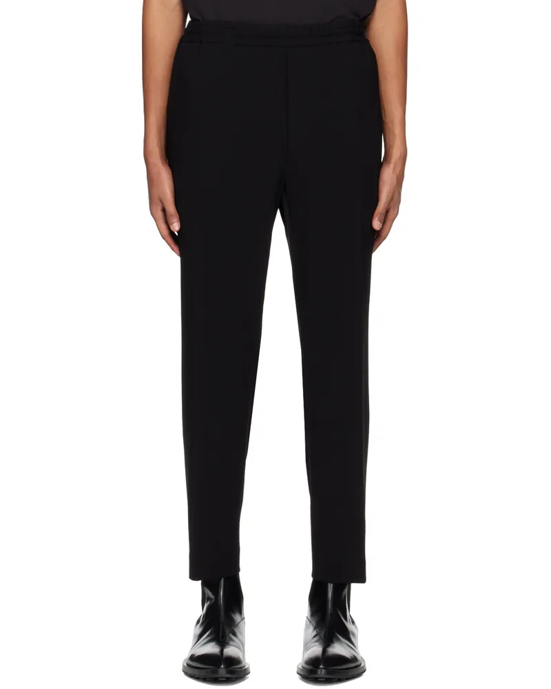 Rito Structure Black Double Cloth Trousers Black