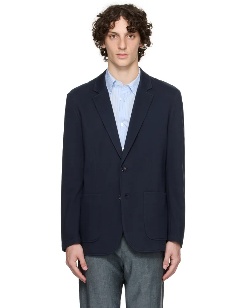 Rag & Bone Navy Butler Patch Pocket Blazer Navy