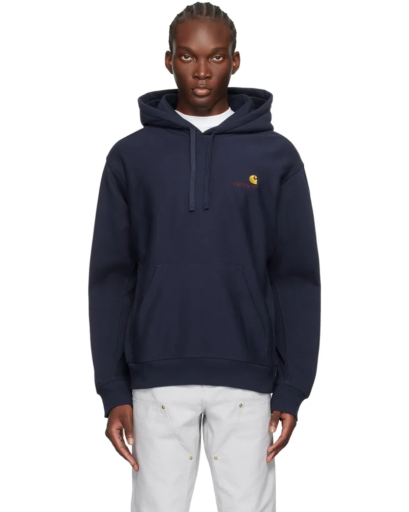 Carhartt WIP Navy American Script Hoodie Xx