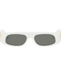 Gucci White Geometric Sunglasses White