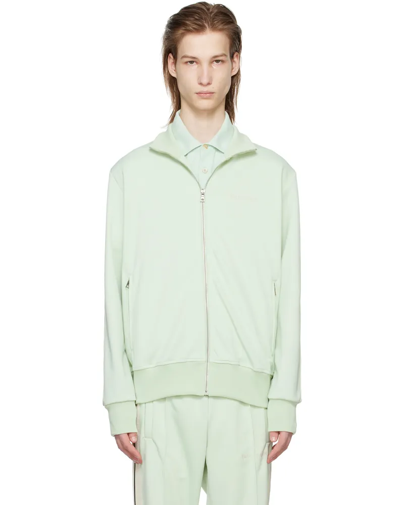 Palm Angels Green Striped Track Jacket Mint