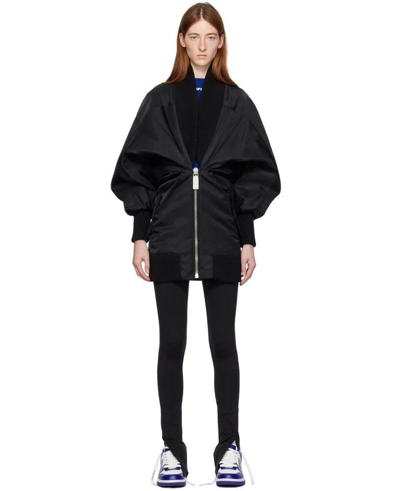 OFF-WHITE Black NY Puff Minidress Black