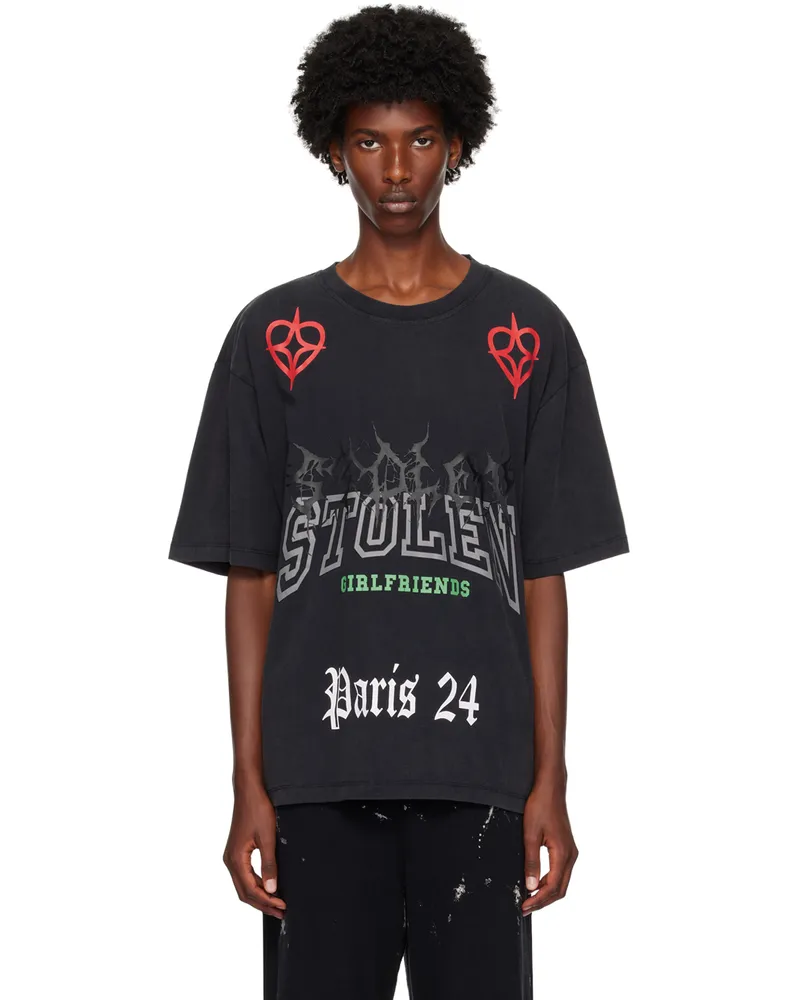 Stolen Girlfriends Club Black Power Of Paris T-Shirt Washed