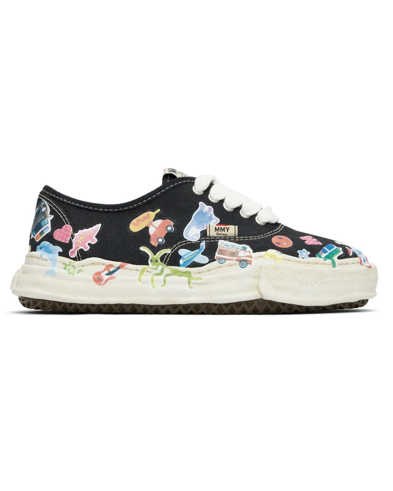 MIHARAYASUHIRO Black 'Baker' OG Sole Sticker Canvas Sneakers Black