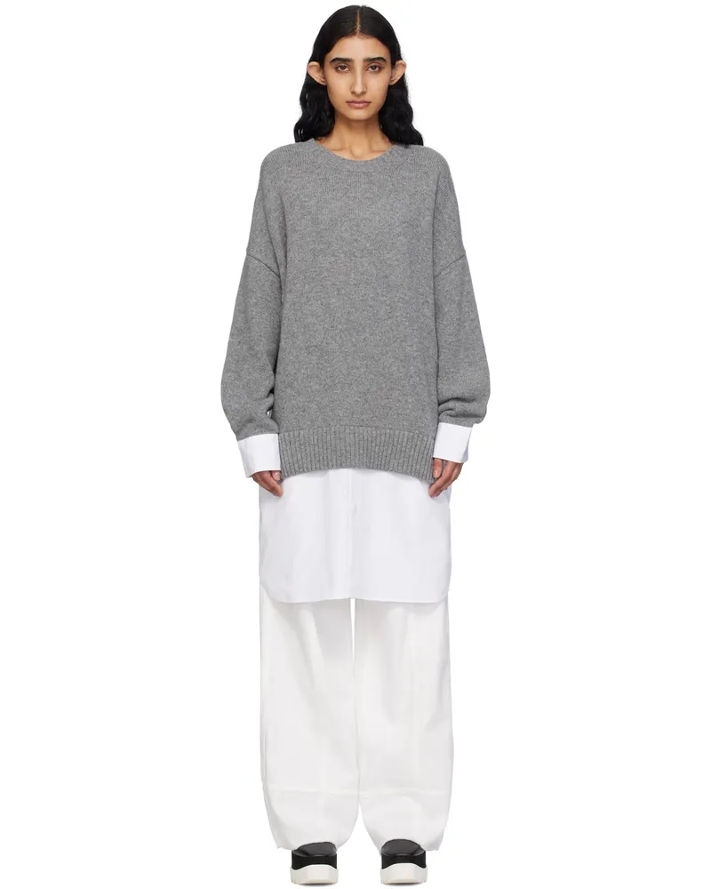 Stella McCartney Gray Shirting Sweater 1262