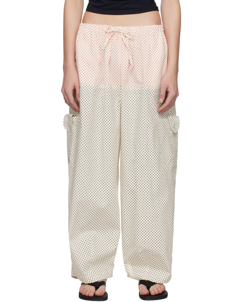 SC103 Off-White Margin Trousers Dot