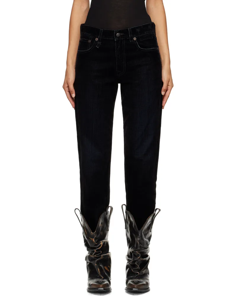 R13 Black Romeo Jeans Flocked