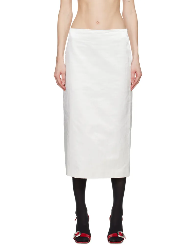 SPORTMAX White Cellula Maxi Skirt 1