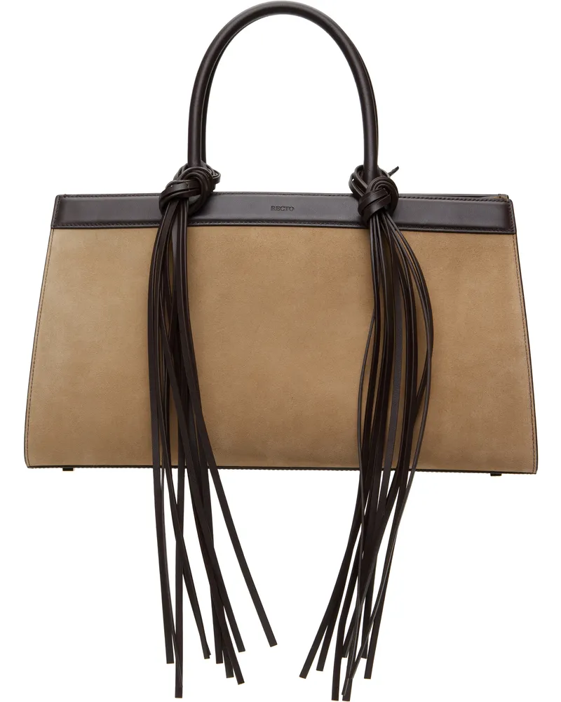 RECTO Tan & Brown Ibiza Cabas Tote Ta