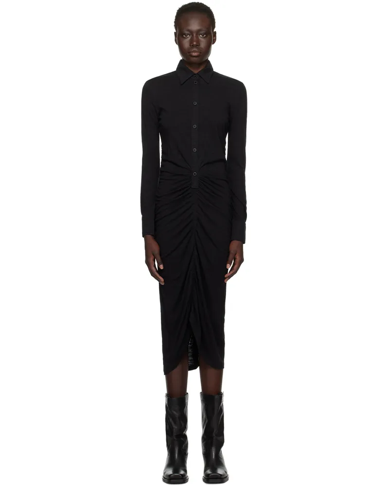 Étoile Isabel Marant Black Ivalia Midi Dress 01bk