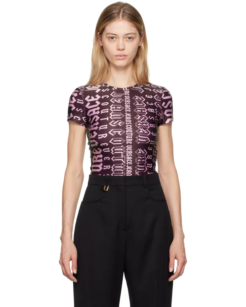 Versace Jeans Purple Logomania T-Shirt Er06