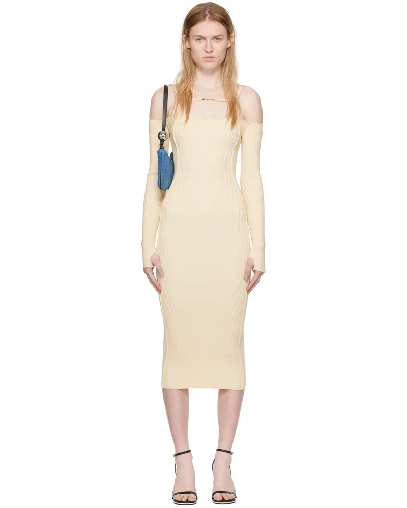 Jacquemus Beige 'La robe Sierra' Midi Dress 115