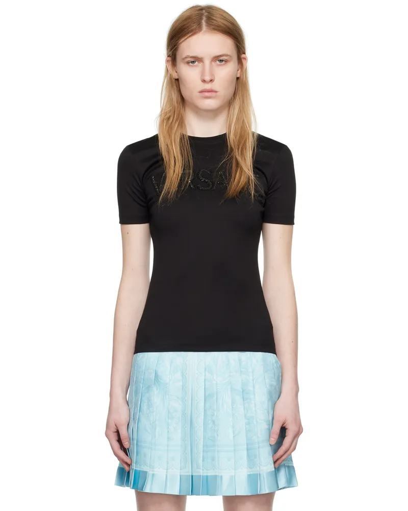 Versace Black Crystal T-Shirt 1b000-black
