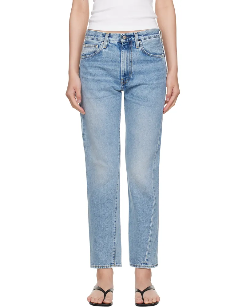 Totême Blue Twisted Seam Jeans Worn