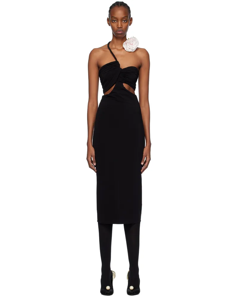 Magda Butrym Black Cutout Wire Minidress Black