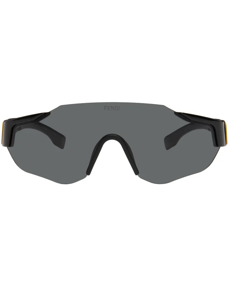 Fendi Black Sport Baguette Sunglasses Shiny