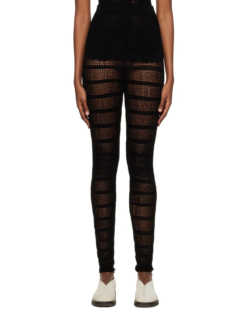 VITELLI Black Semi Sheer Leggings Black