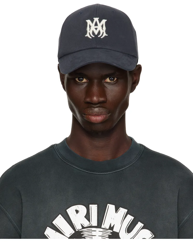 Amiri Navy Canvas 'MA' Cap True