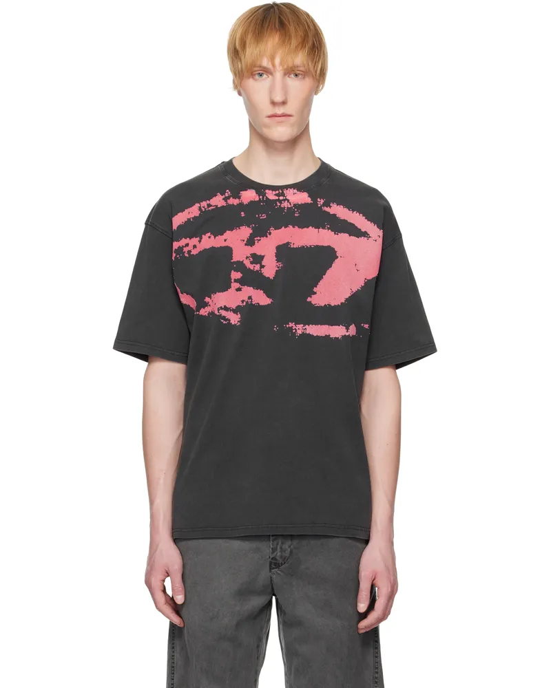 Diesel Gray & Pink T-Boxt-R21 T-shirt 9xx