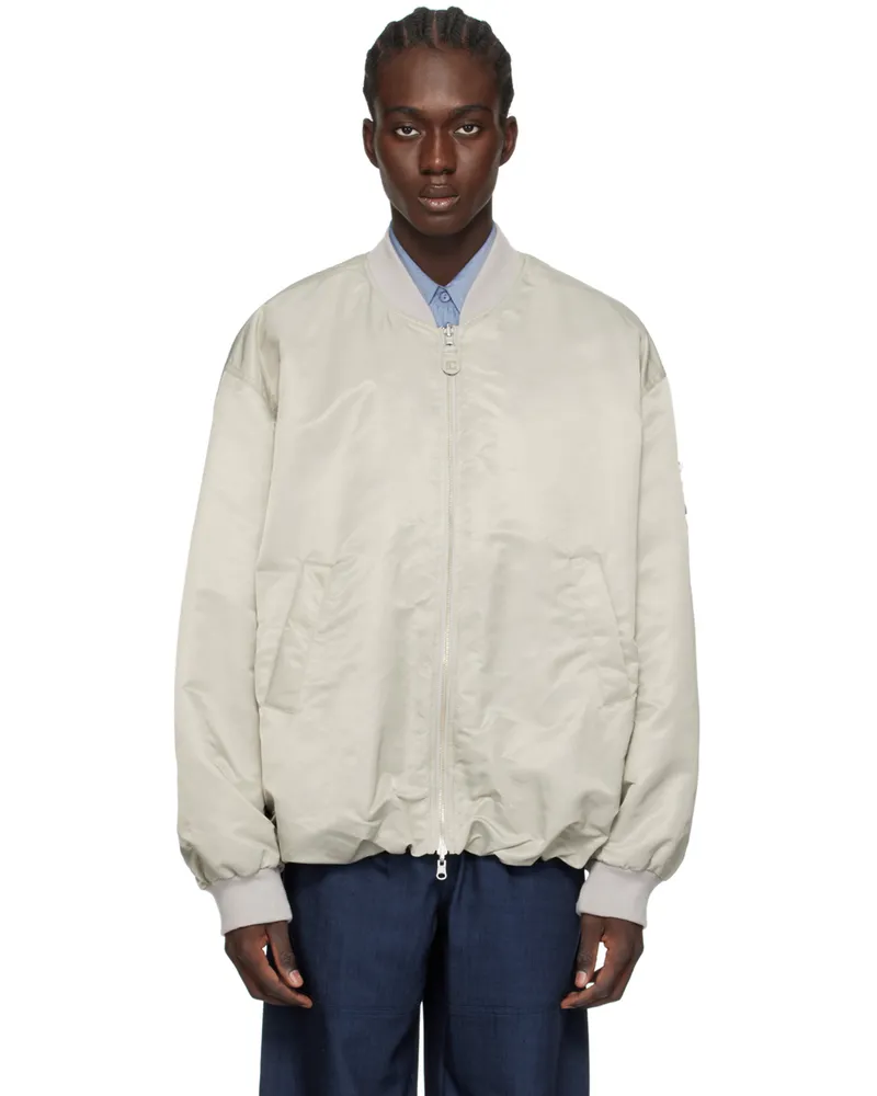 LOW CLASSIC Khaki Padded Reversible Bomber Jacket Light