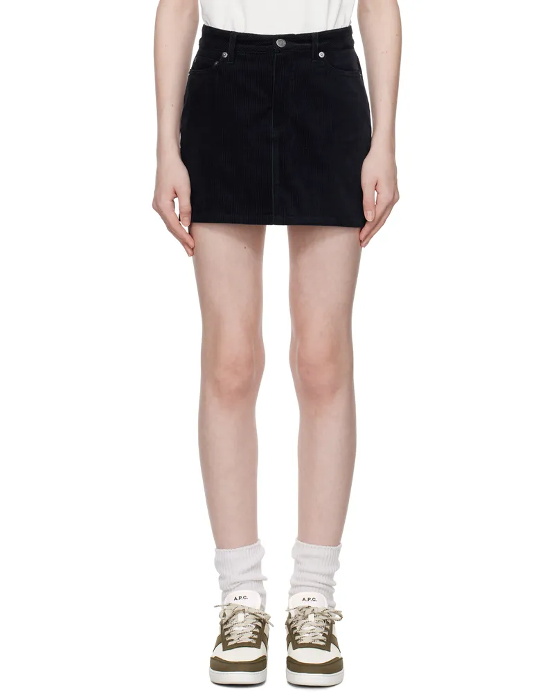 A.P.C. Navy Mini-Jupe Miniskirt Iau