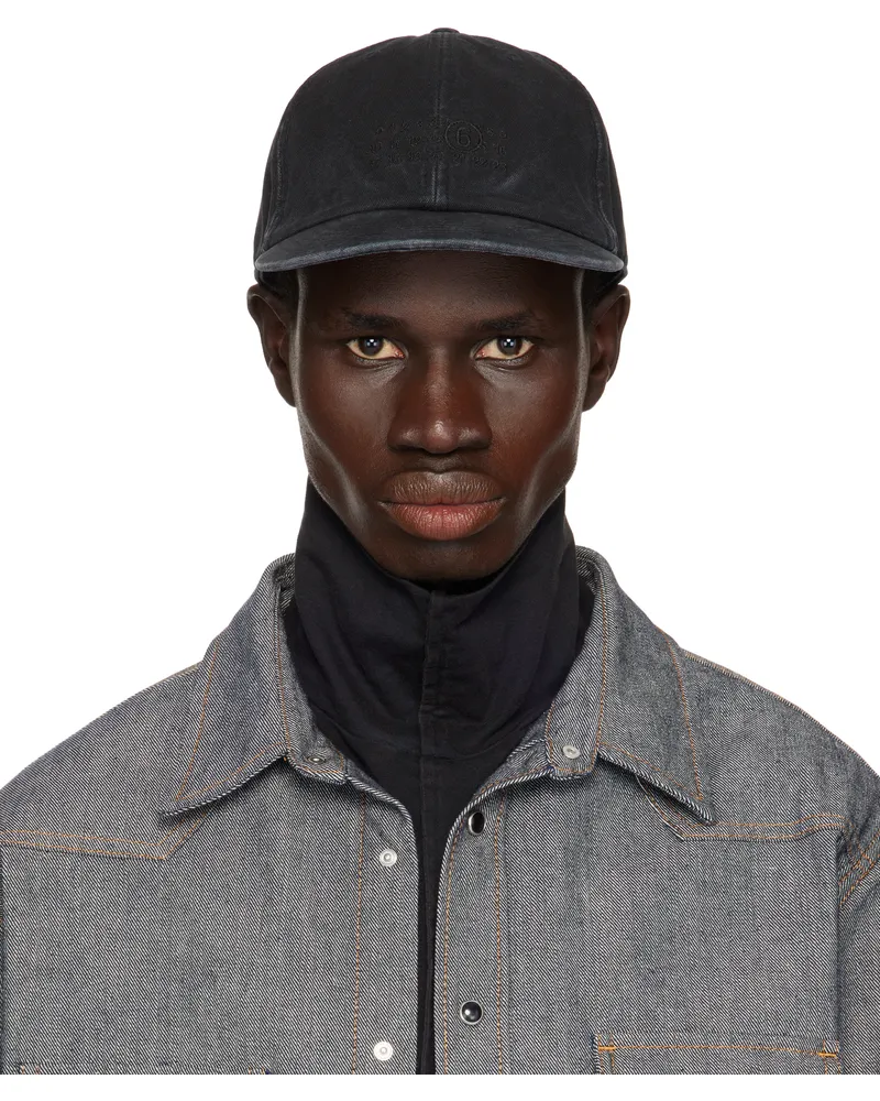 Maison Margiela Black Canvas Cap 899