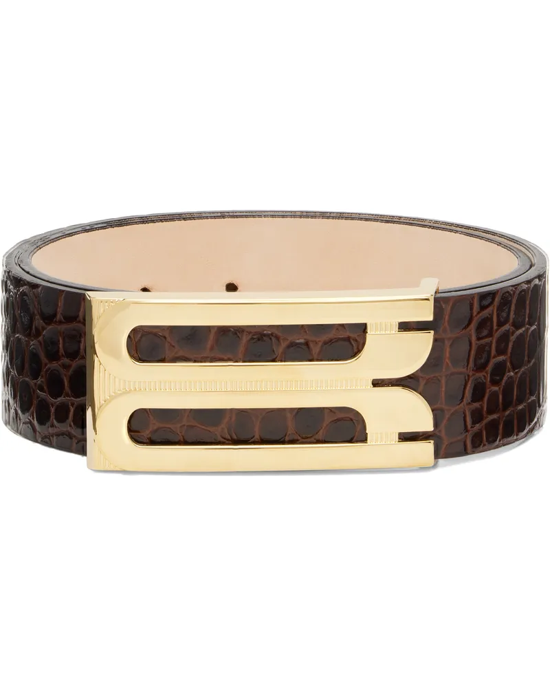 Victoria Beckham Brown Frame Belt Espresso
