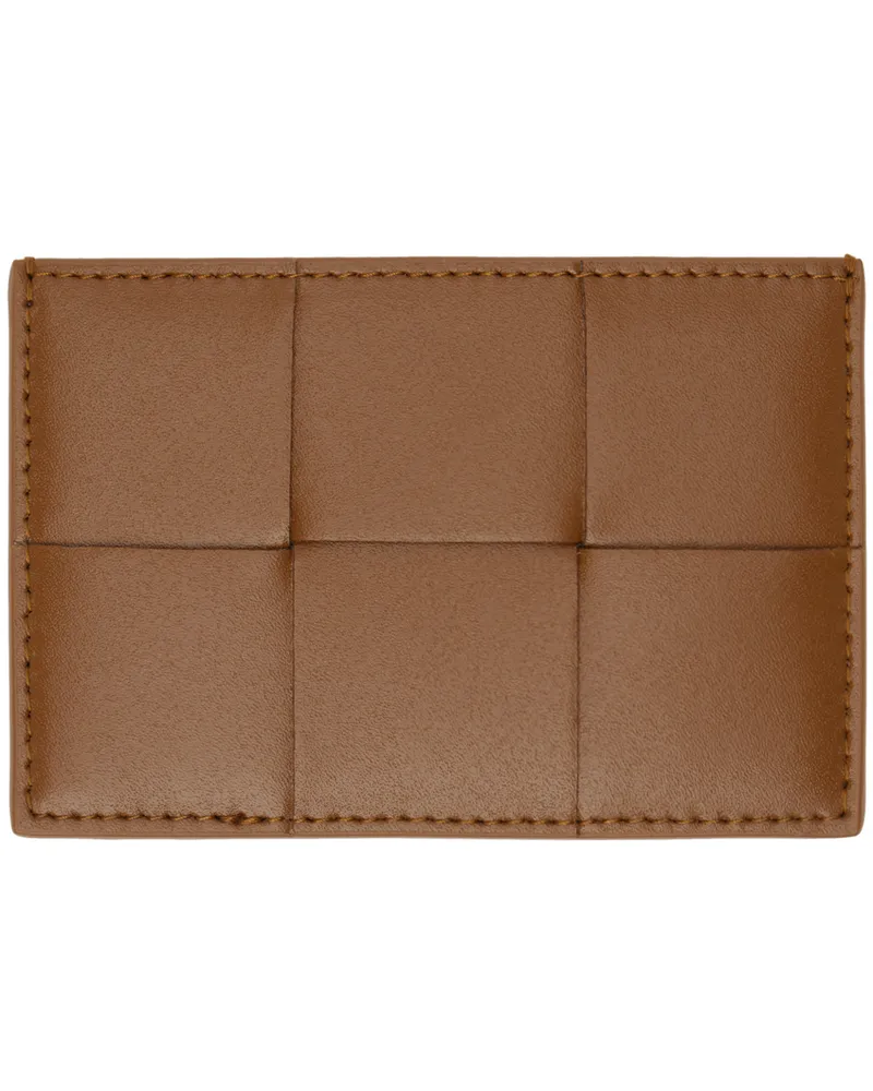 Bottega Veneta Brown Cassette Credit Card Holder 2592