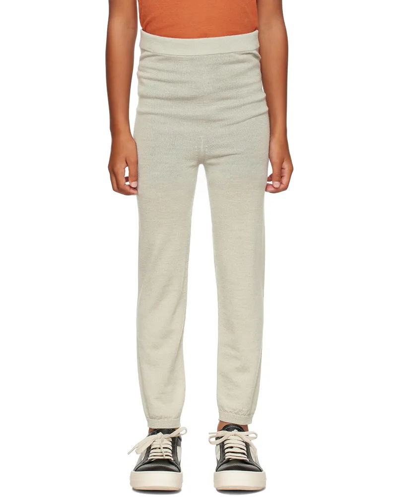 Rick Owens Kids Off-White Lightweight Leggings Pearl