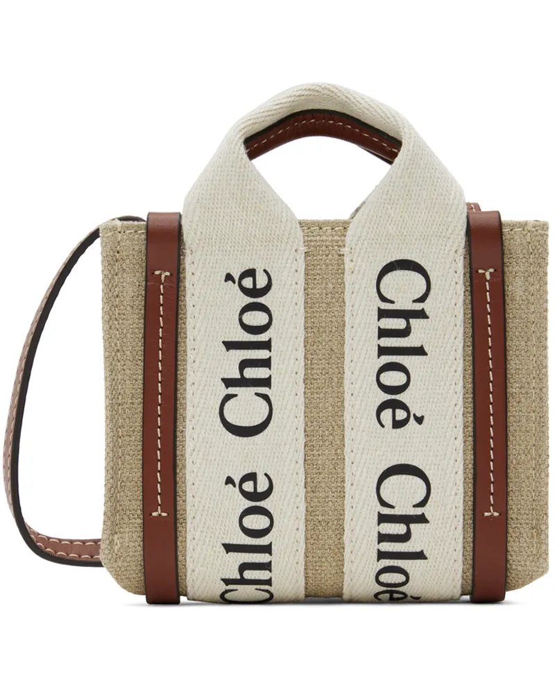 Chloé Beige Woody Nano Bag 90u
