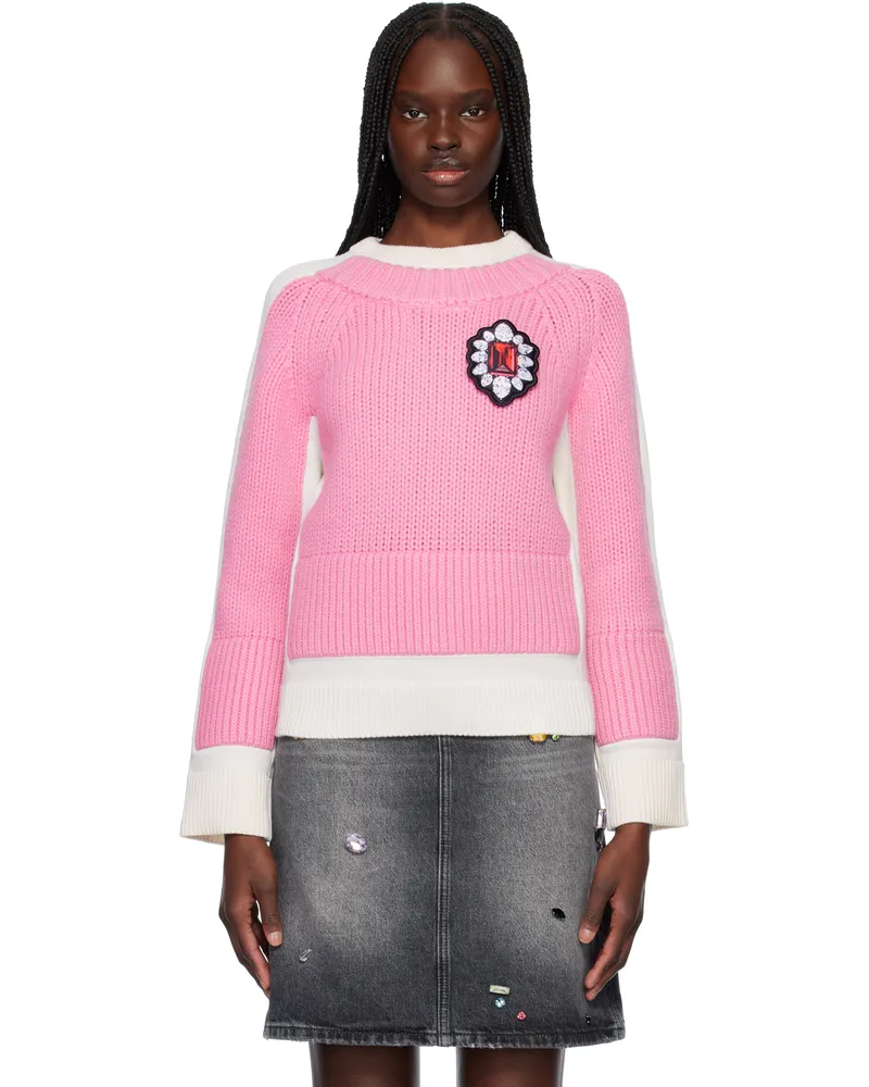 Marc Jacobs Off-White & Pink Trompe L'oeil Sweater 113