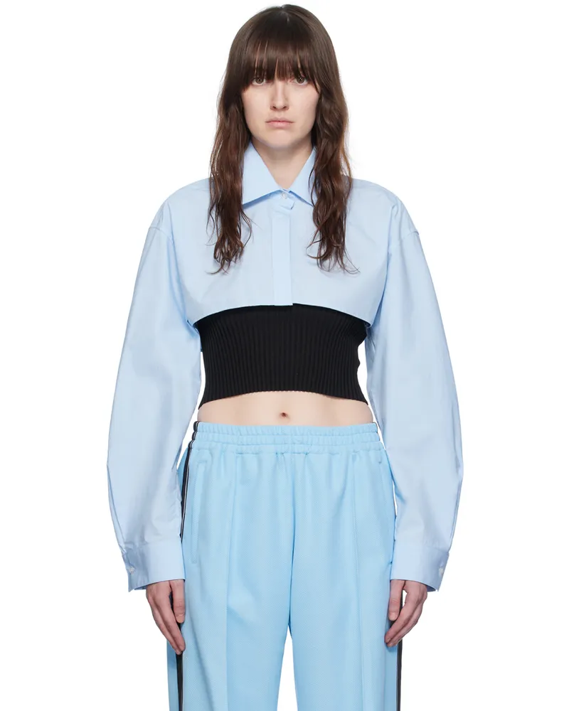 Alexander Wang Black & Blue Pre-Styled Twinset Shirt Black