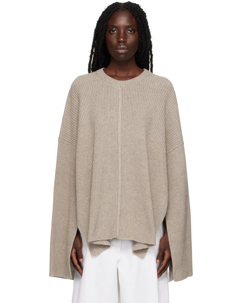 Peter Do Beige Cape Sweater Sand