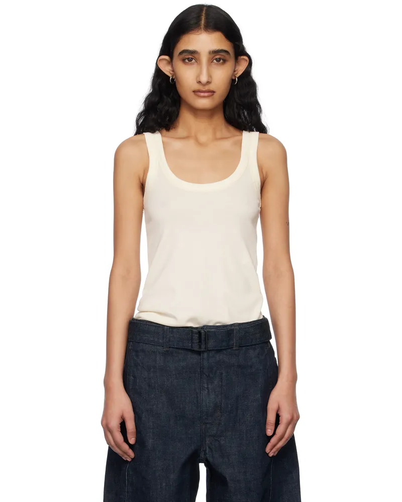 Christophe Lemaire Off-White Rib Tank Top Wh048