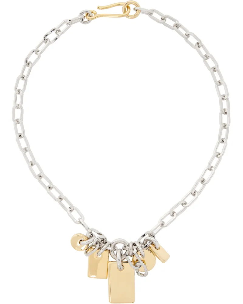 Laura Lombardi Silver & Gold Diario Necklace Silver