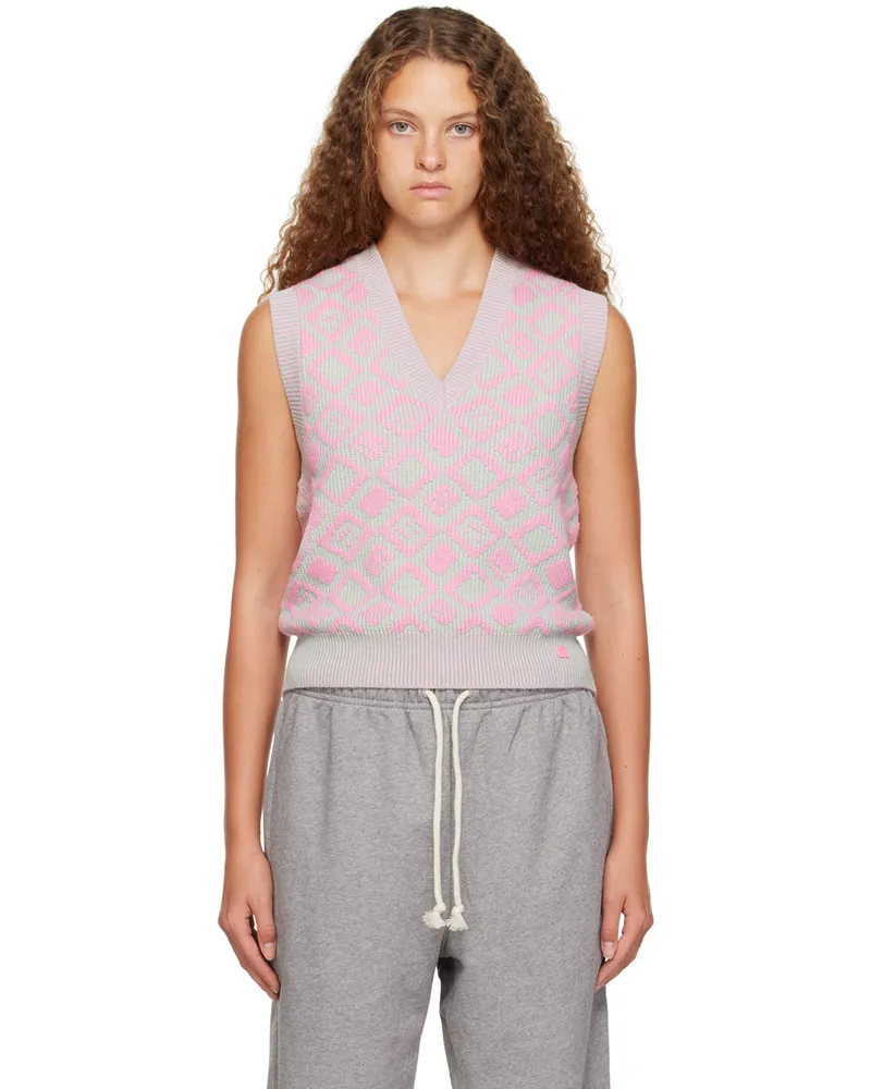 Acne Studios Pink & Green Graphic Vest Bubble