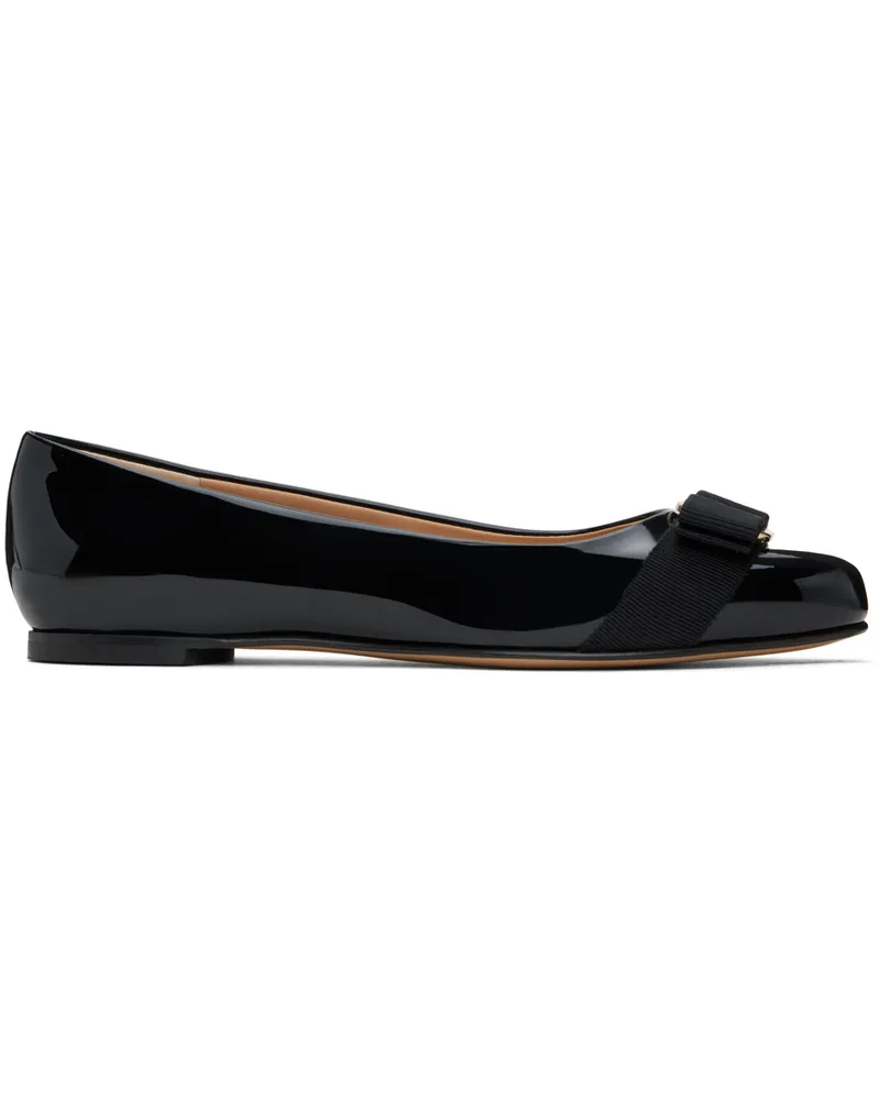 Ferragamo Black Varina Ballerina Flats 551