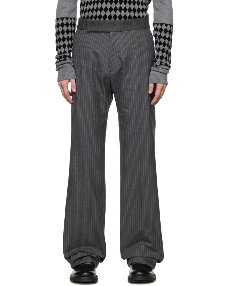 Maximilian Davis Gray Drayton Trousers Charcoal