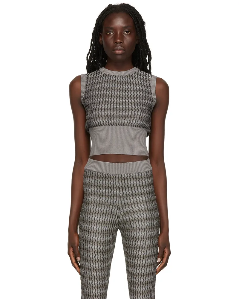 Eckhaus Latta Gray Cobra Vest Smokey
