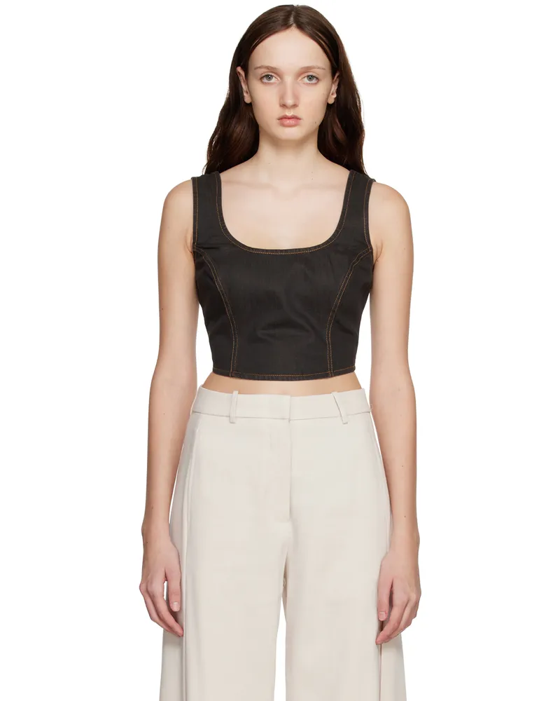 Holzweiler Brown Bonni Denim Tank Top 1104