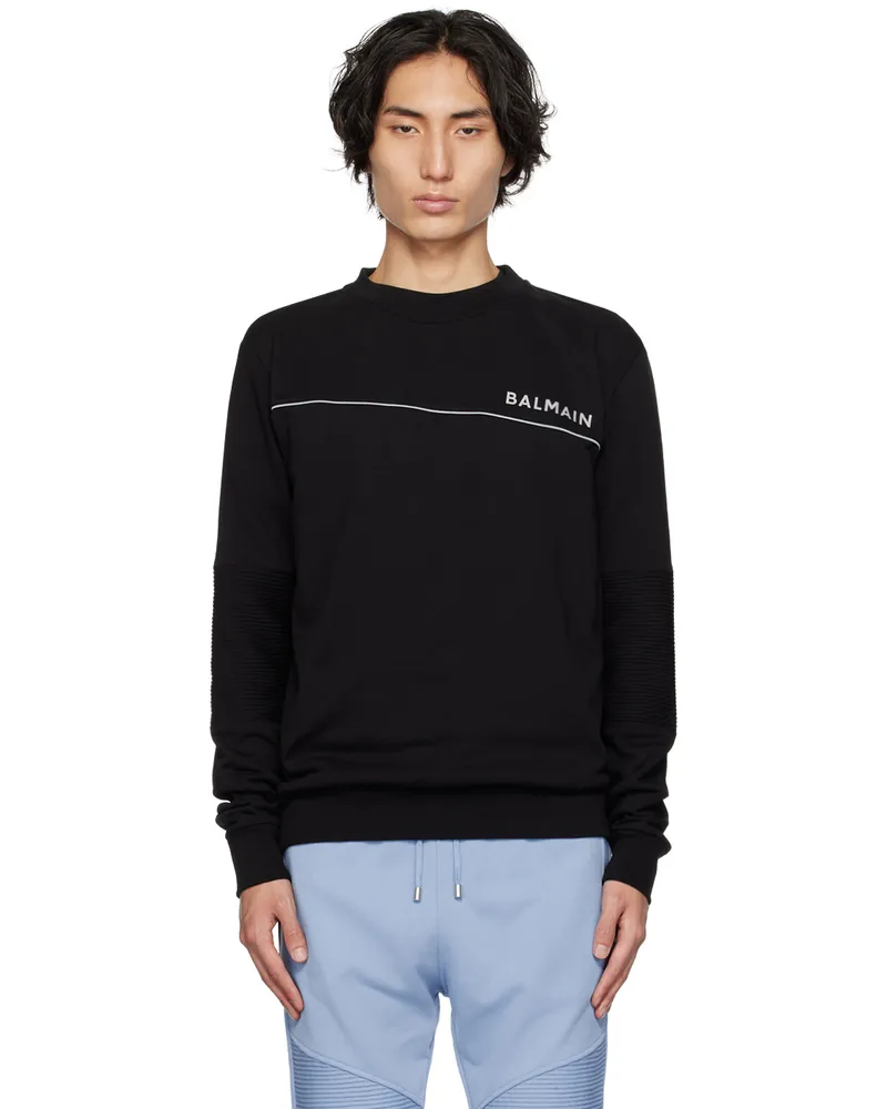 Balmain Black Reflective Sweatshirt Eeq
