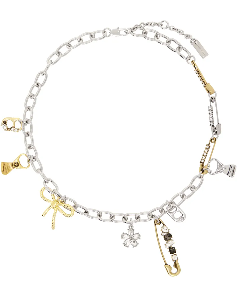 Marc Jacobs Silver & Gold 'The Grunge Glam Charm' Necklace 762