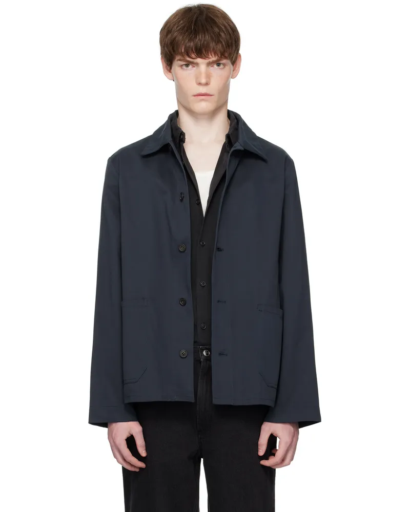 A.P.C. Navy Kerlouan Logo Jacket Iak