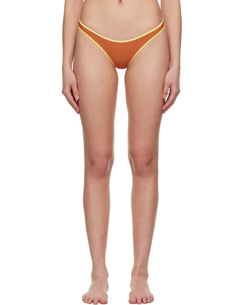 Miaou Orange & Yellow Jo Bikini Bottom Sunset