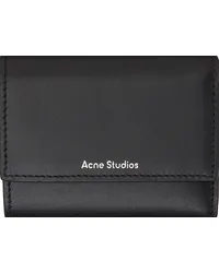 Acne Studios Black Trifold Leather Wallet Black