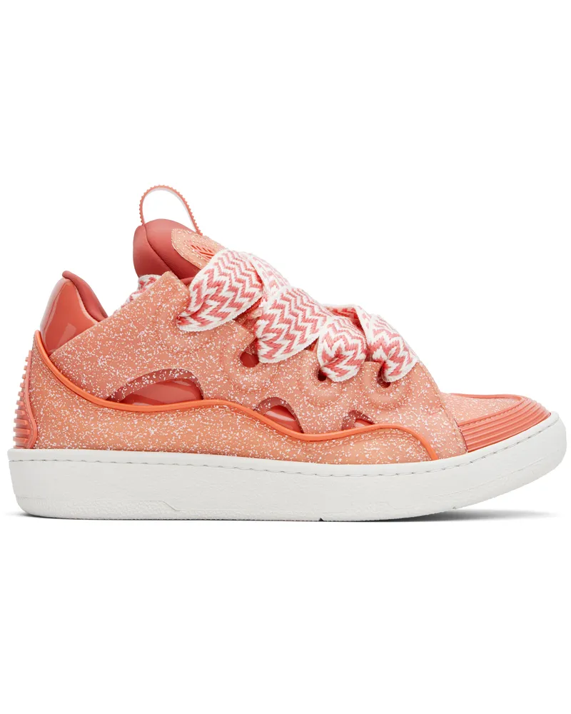 Lanvin Pink Speckled Curb Sneakers Litchi597